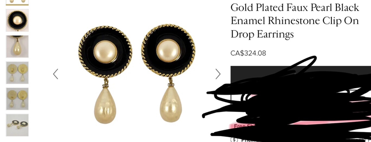 Beautiful set of vintage clip on earrings image indicator(4)