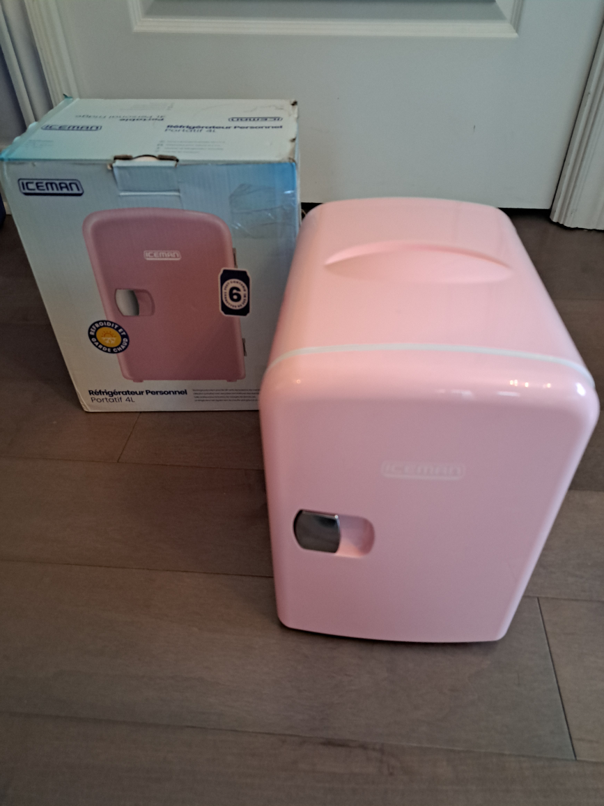 Iceman pink mini fridge