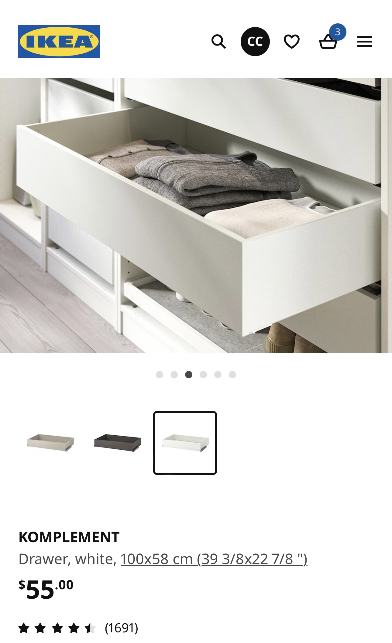 IKEA komplement drawer - photo 2