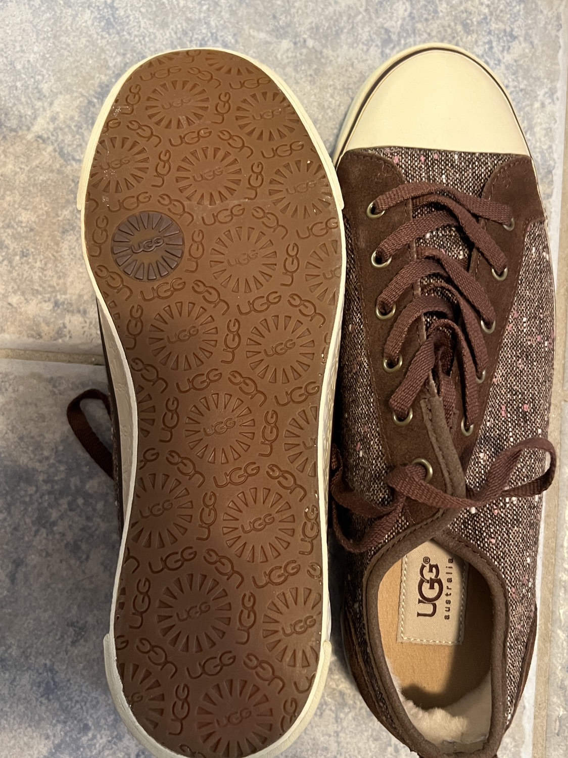 UGGS Women Australia Evera Brown Tweed Sheepskin Sneaker - photo 2