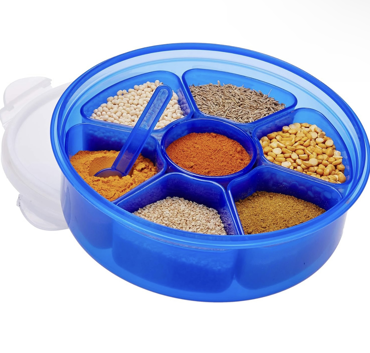 New Plastic Masala Box, 2 litres, Blue thumbnail