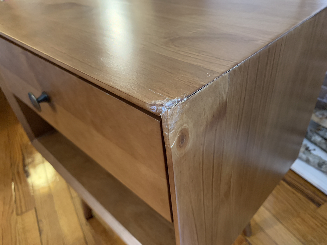 Mid-Century Bedside Table Nightstand - photo 2
