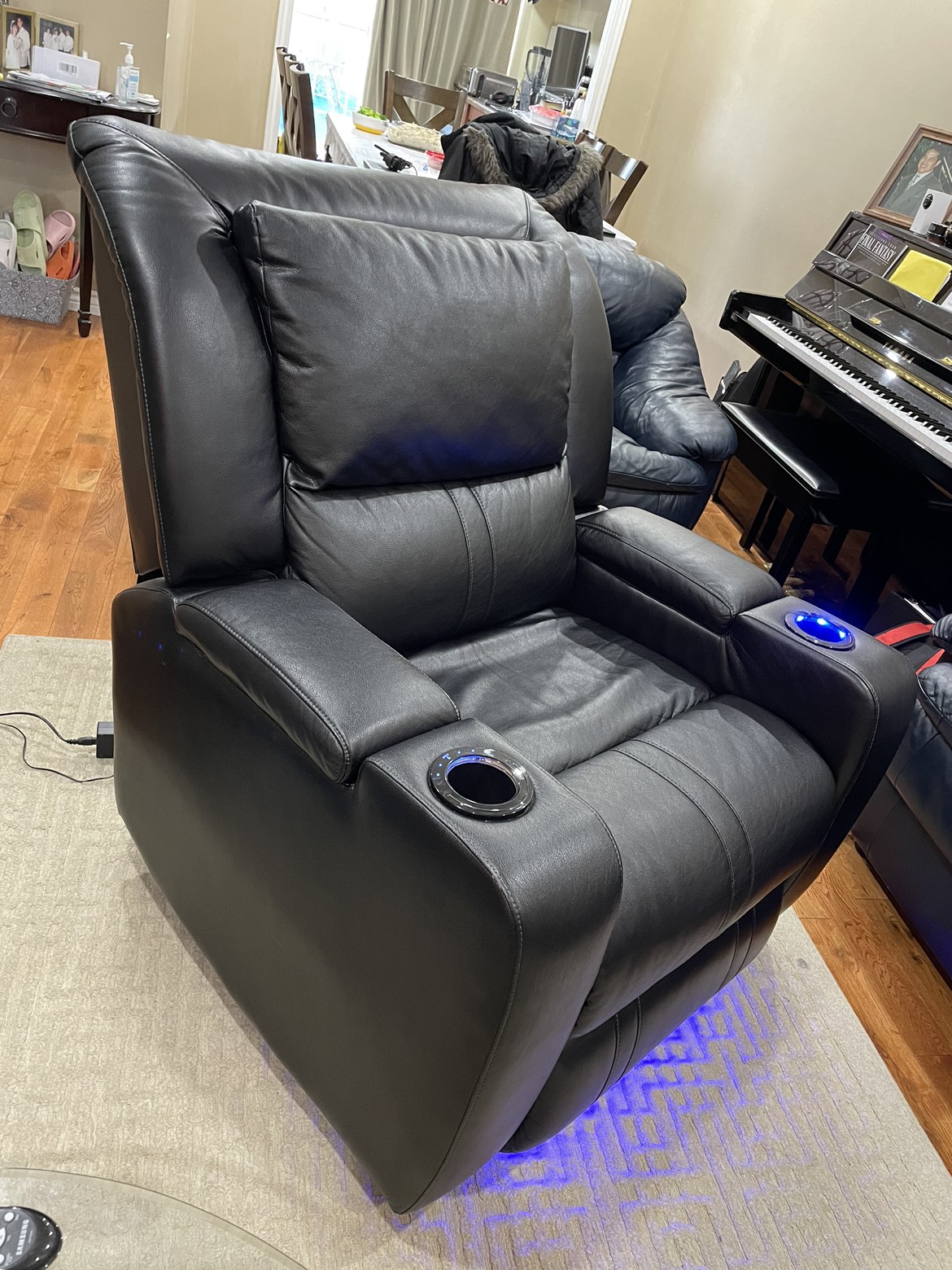 Electric Faux Leather Recliner - photo 3