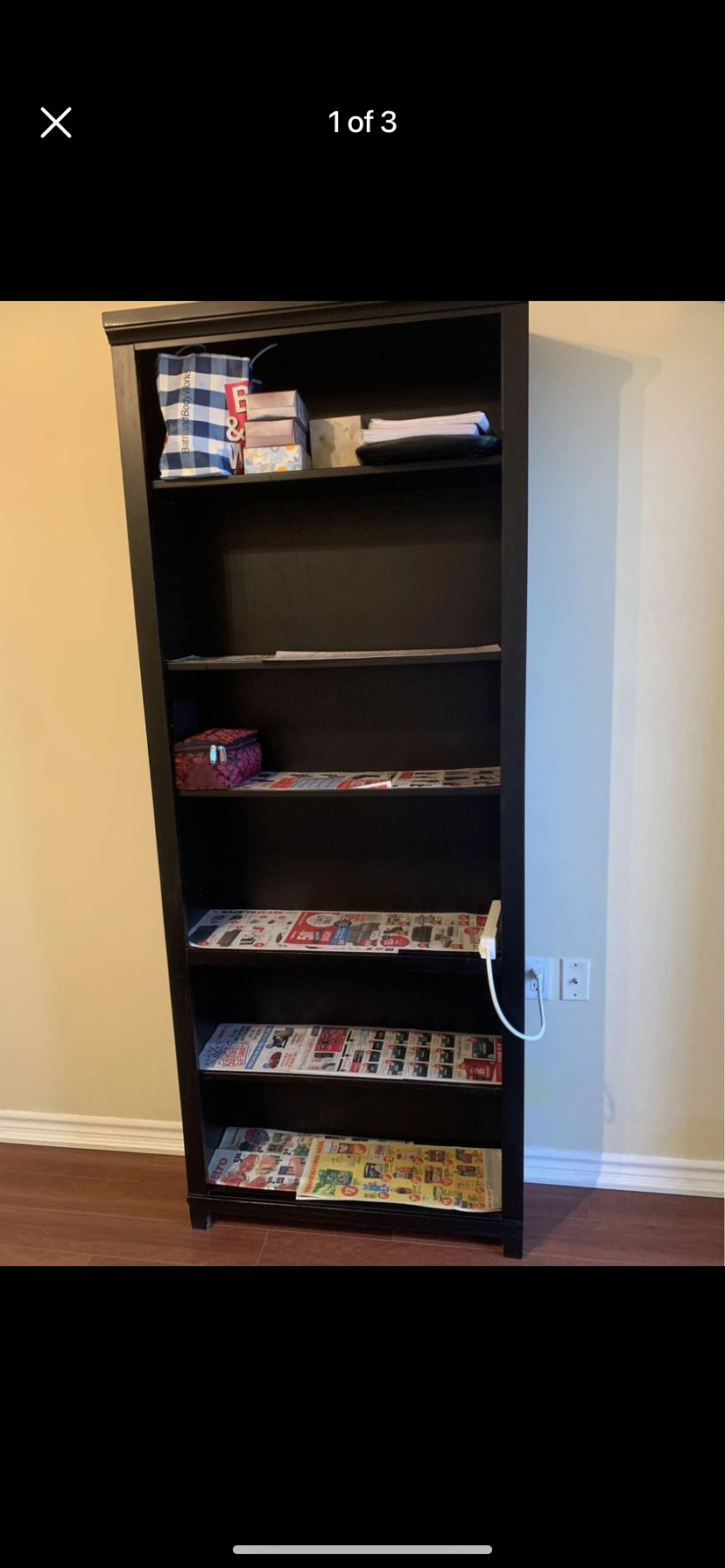 Plywood Bookshelf 82”x33”x10”