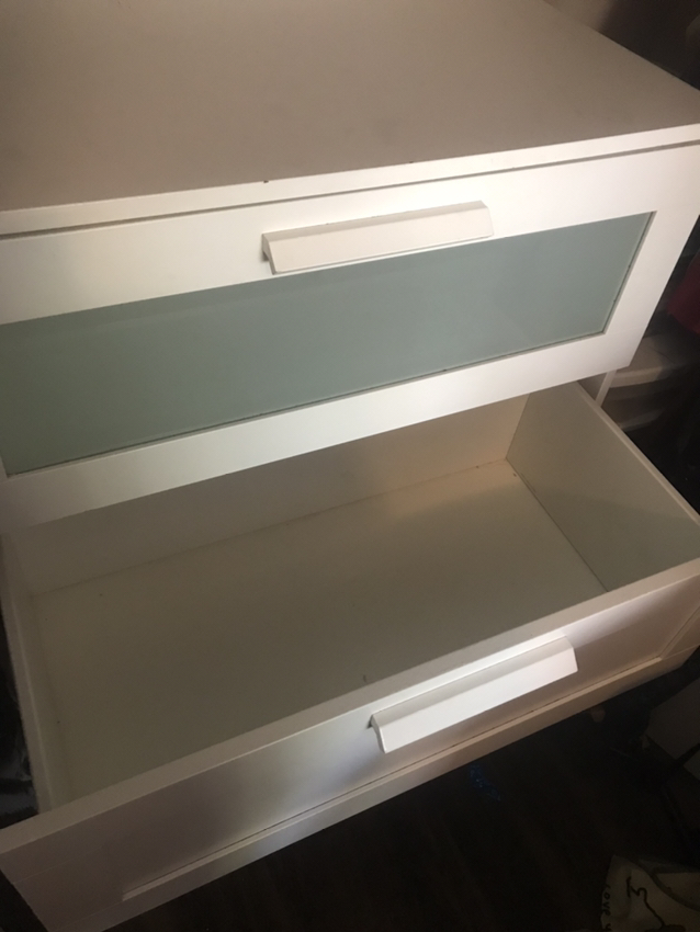 White 3 Drawer Dresser - photo 2