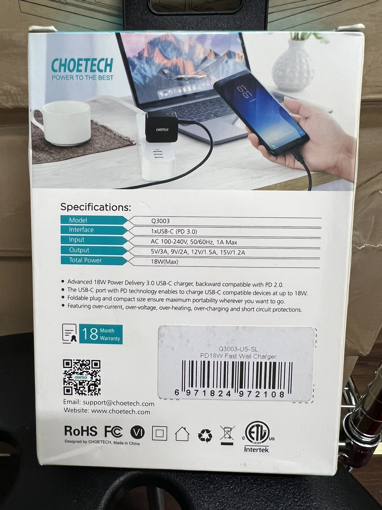 *Brand New* Wall Charger 18W Power Delivery 3.0 / Quick Charge - photo 2