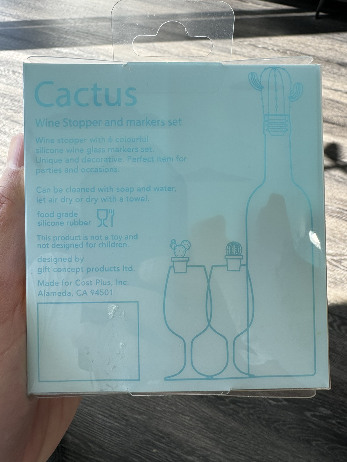 Cactus wine stopper and markers 7-piece set. - photo 2