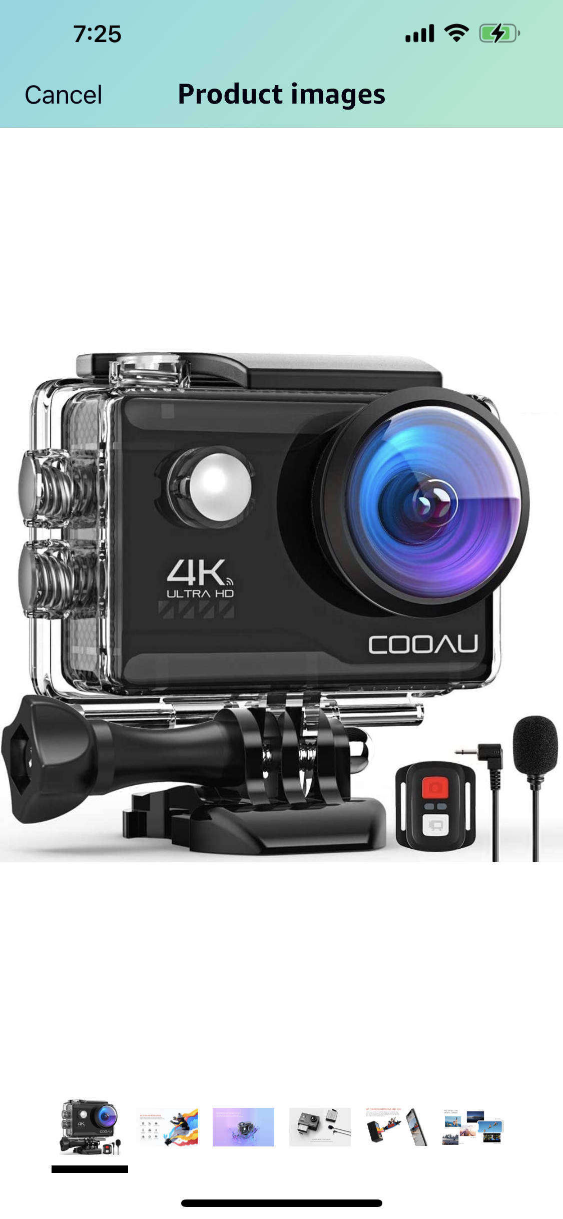 COOAU 4K 20MP WiFi Action Camera and 20 Accessories