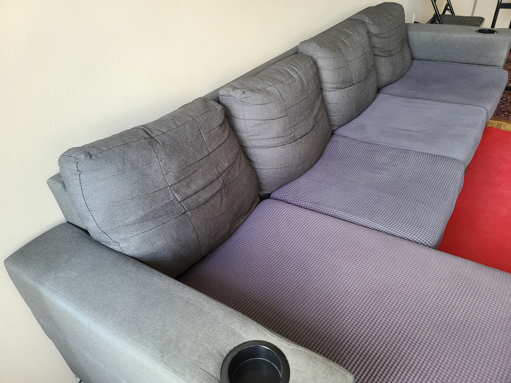 [MOVE OUT SALE] L- Shaped Sectional Sofa with 2 cup holders - photo 5