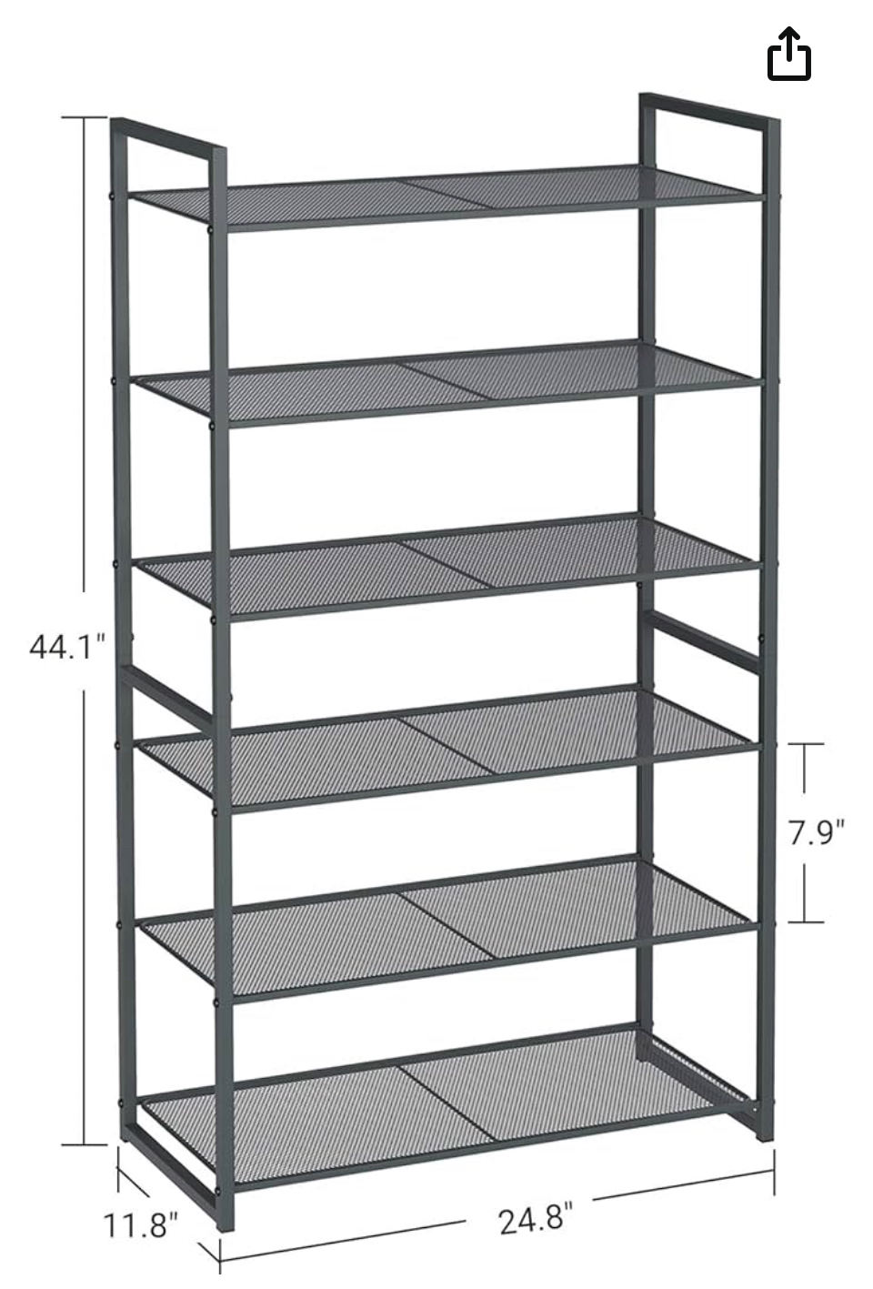 6-tier metal/steel shoe rack 🥕
