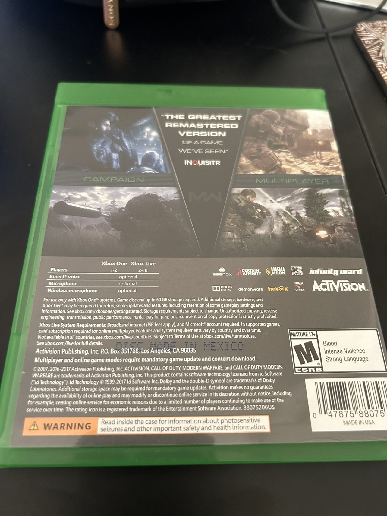 Call of Duty Modern Warfare Remastered - Xbox One image indicator(2)