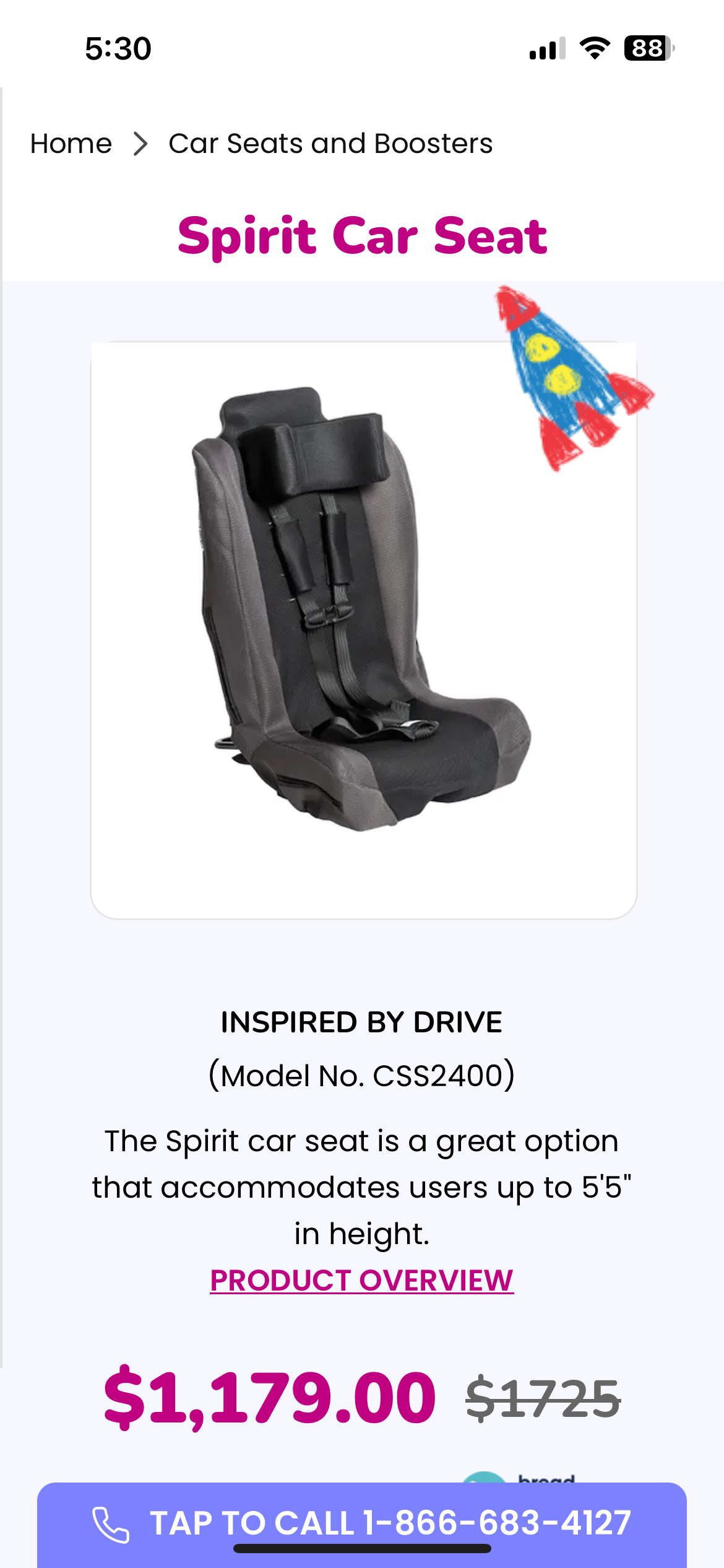 Inspire special need car seat - photo 3