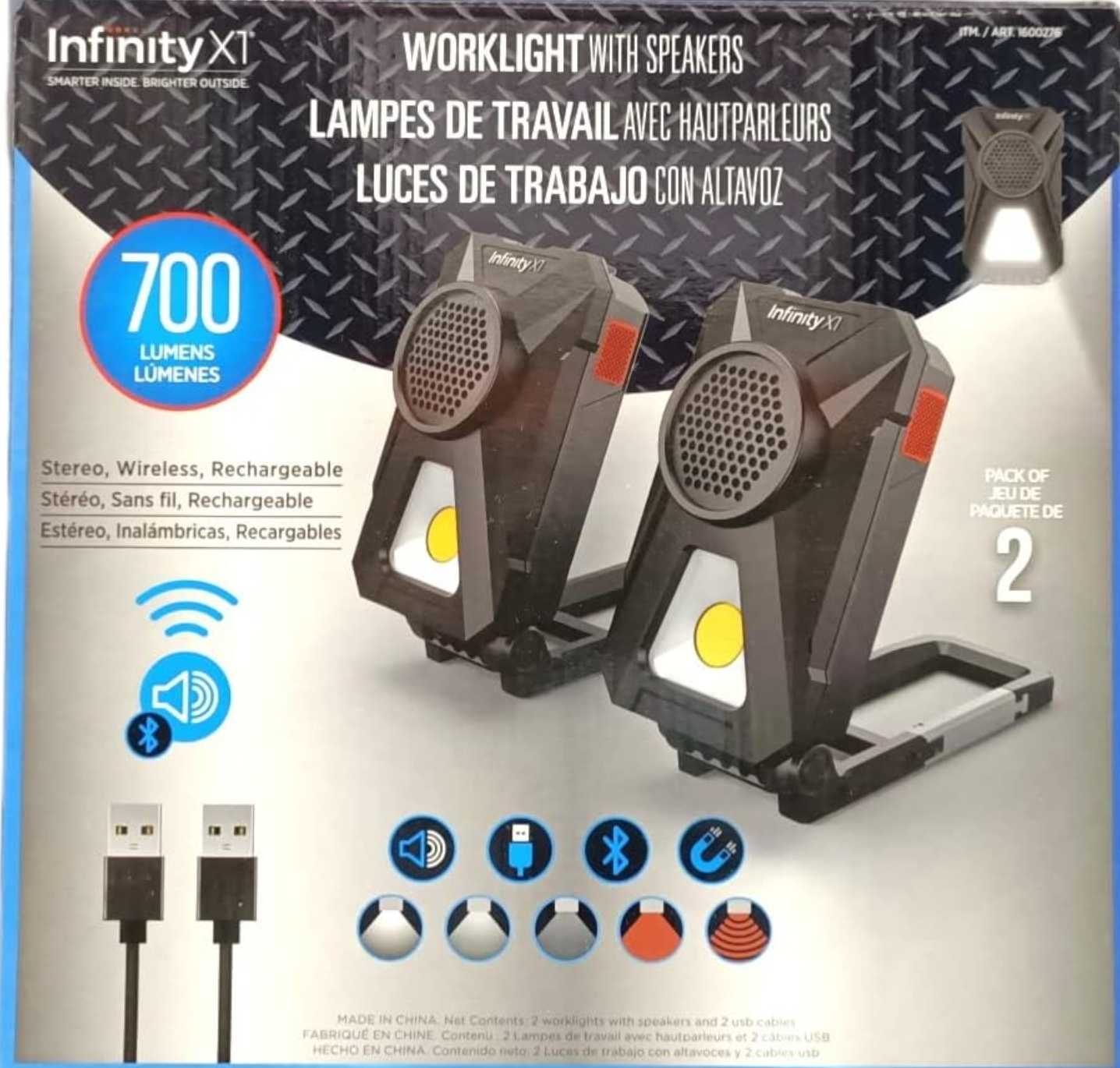 infinity x1 bluetooth speaker work light