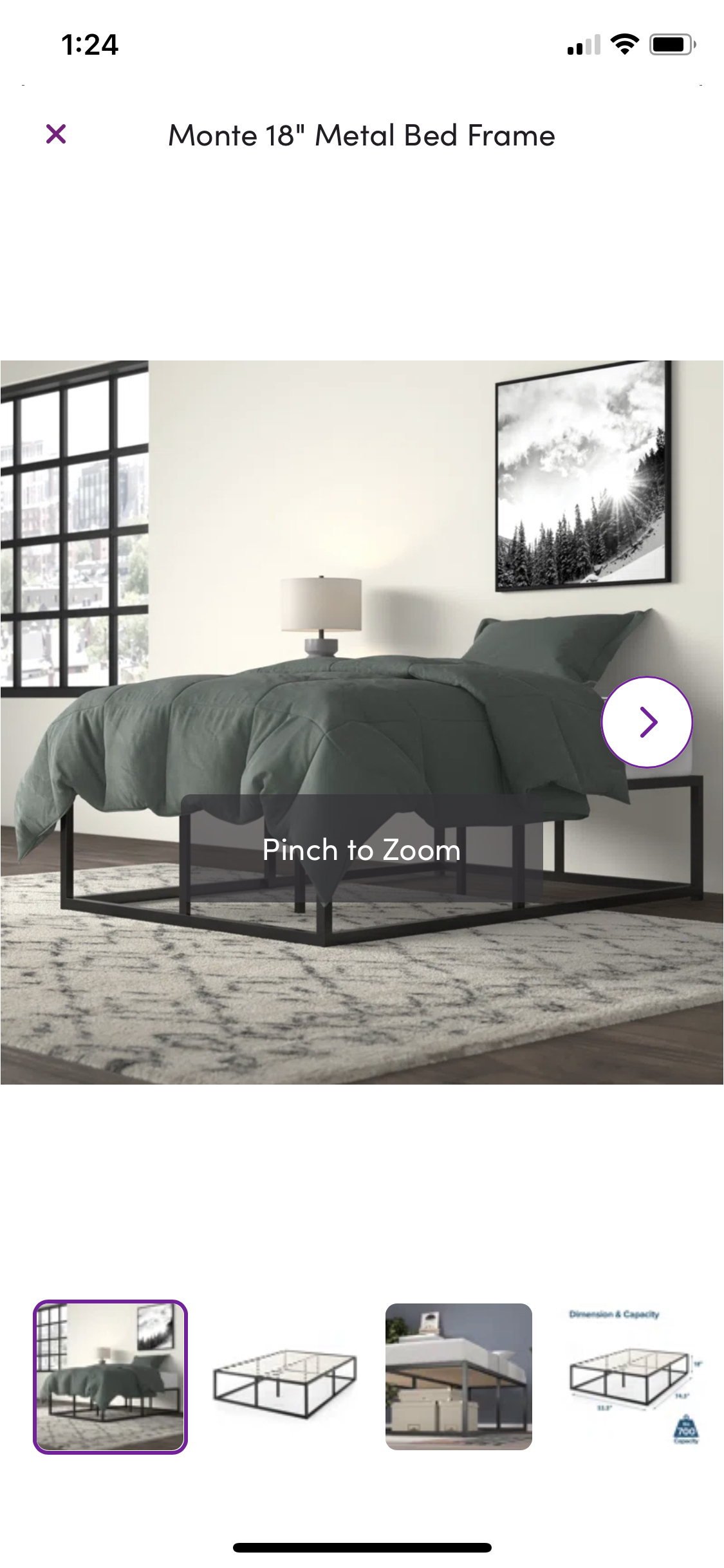 Bed frame double thumbnail