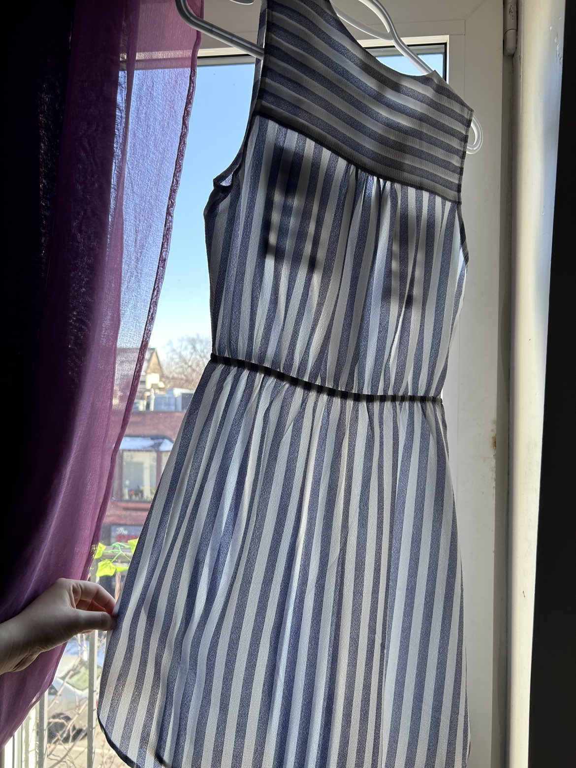 Blue Striped Dress | Monteau LA | Size M image indicator(5)