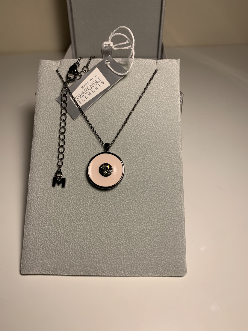 BNIB Black and Pink Swarovski Elements Necklace
