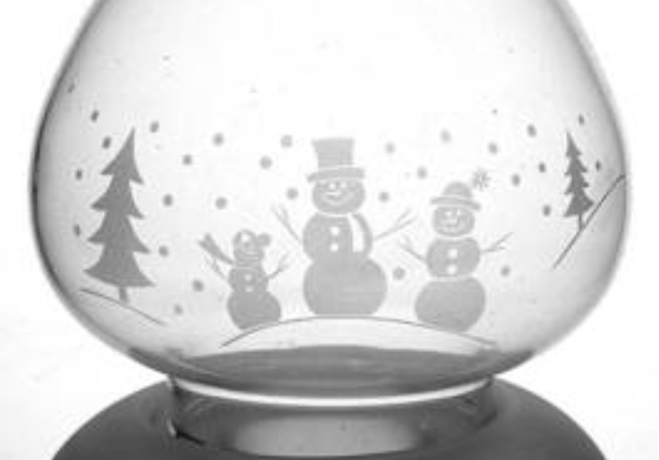 Princess House Christmas Crystal Hurricane Tea light holder image indicator(2)