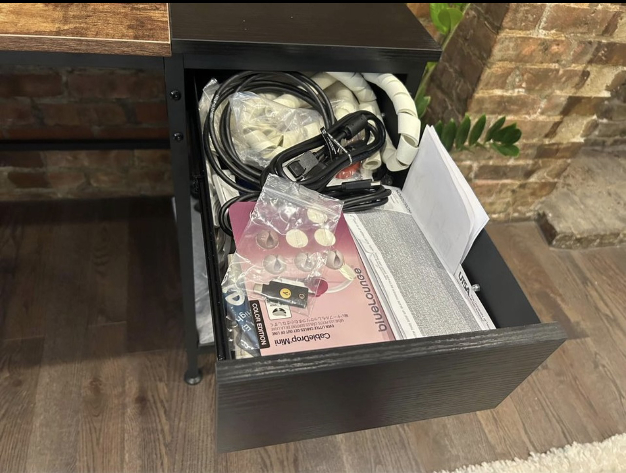 Home office desk with storage and drawer - photo 3