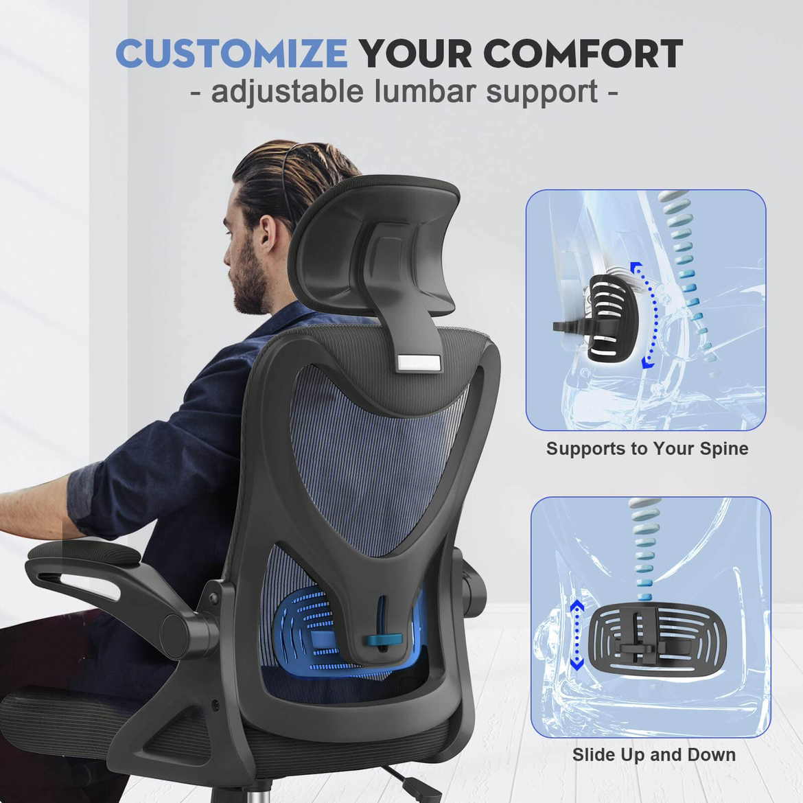 New YONISEE Ergonomic DeskChair; Adjustable Headrest - photo 2