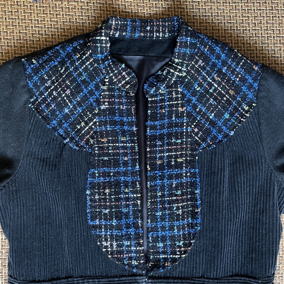 Vintage Corduroy Tweed mixed Blouse S/M image indicator(3)