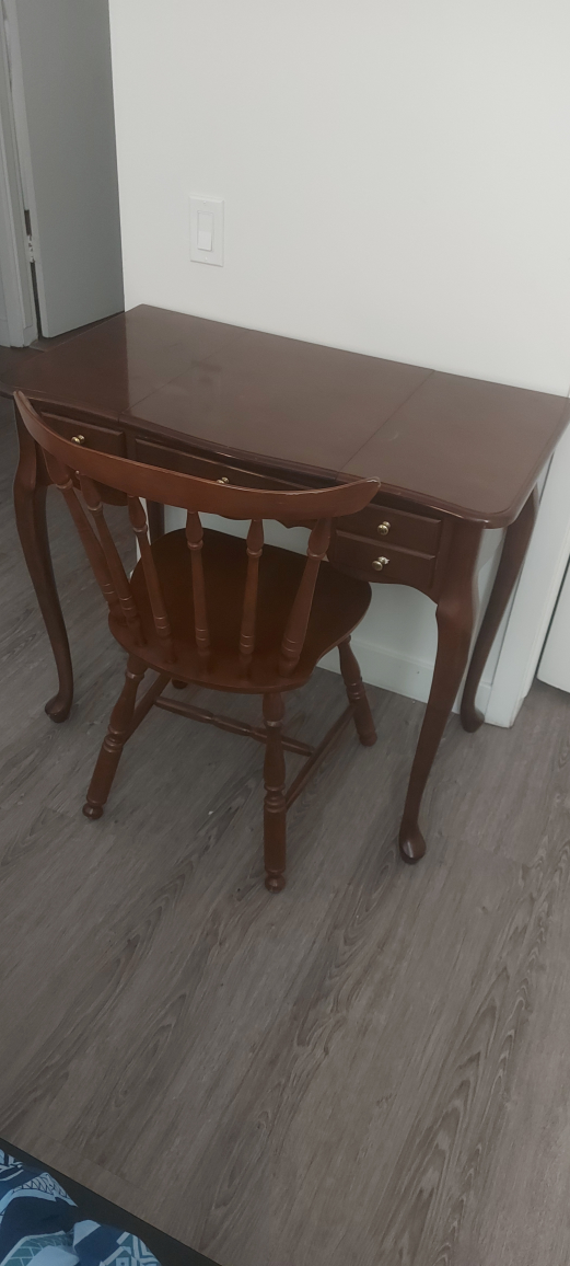 dressing table with chare