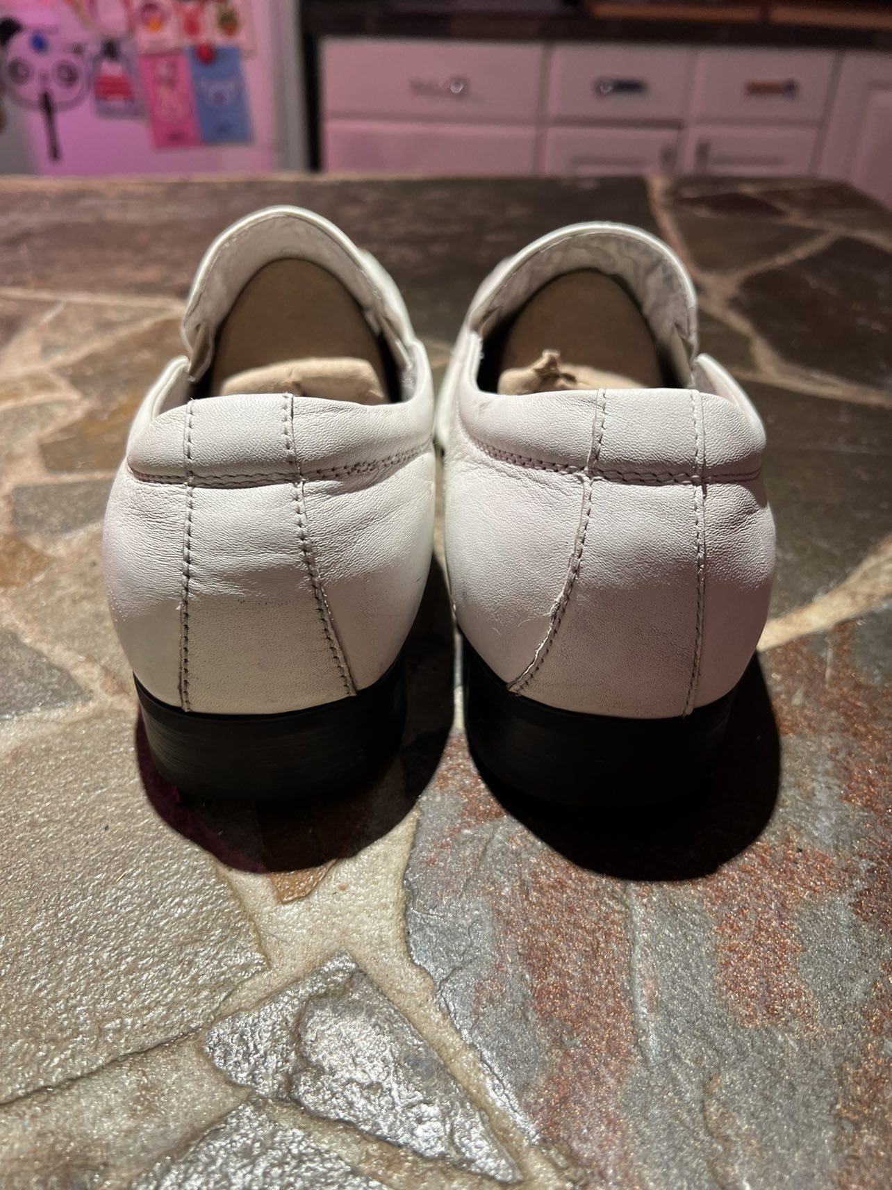 Vintage White Leather Loafers (Men’s 11)(IFC) image indicator(4)