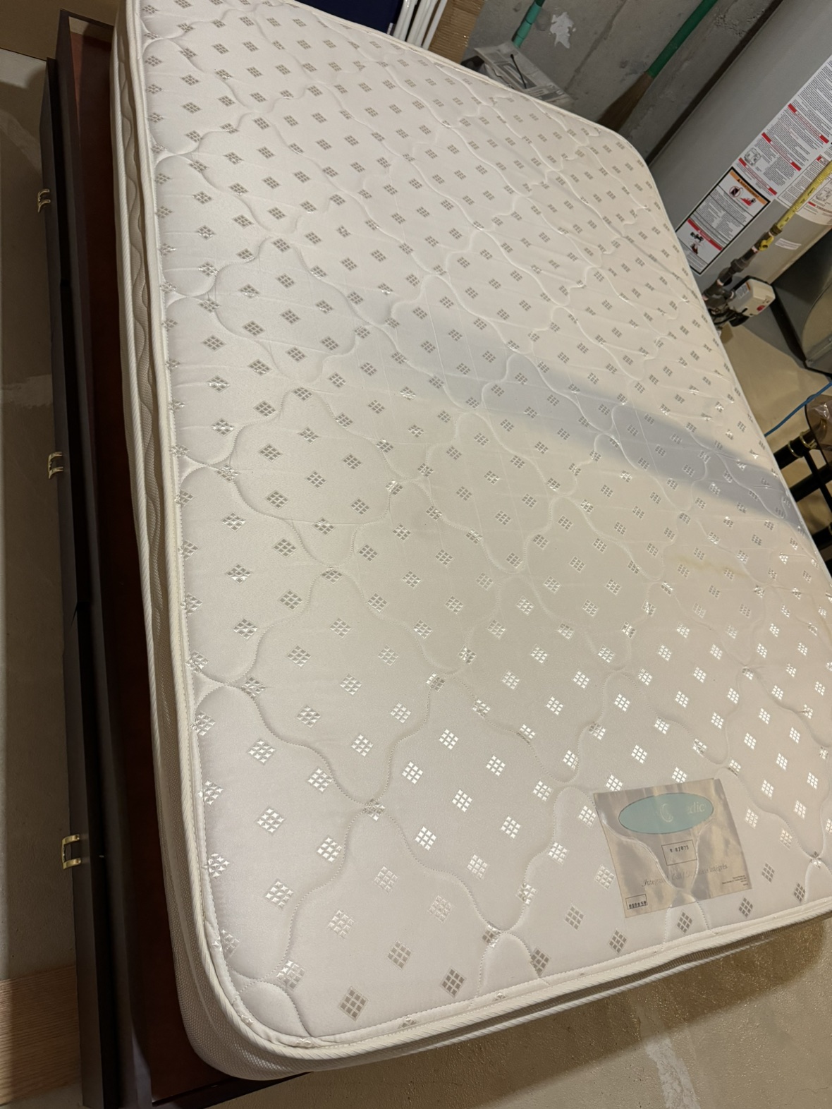 Double/Full Bed Frame with storage and mattress thumbnail