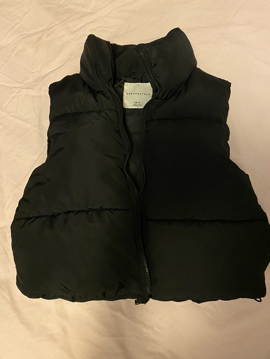 Zip up cropped puffer jacket thumbnail