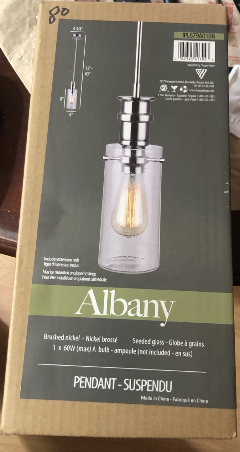 Albany Pendant light fixture.