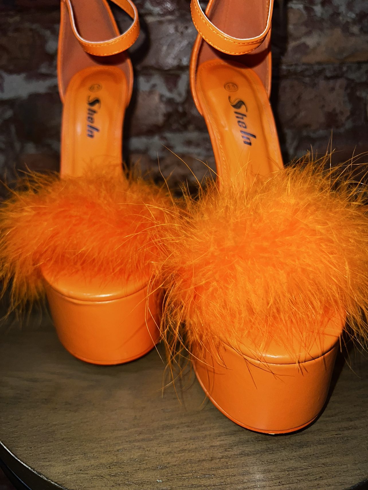 Orange Fluff High Heel Sandal image indicator(3)