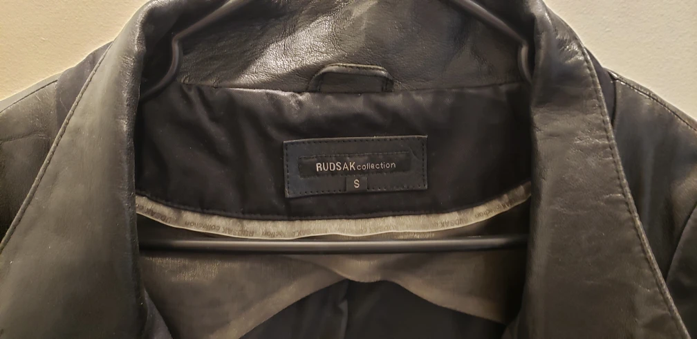 ⭐RUDSAK Black Leather Detail Trench Coat image indicator(4)