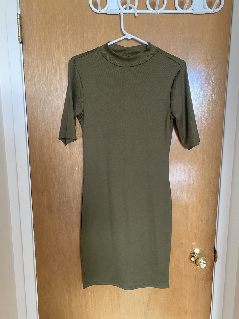 Dress in olive color