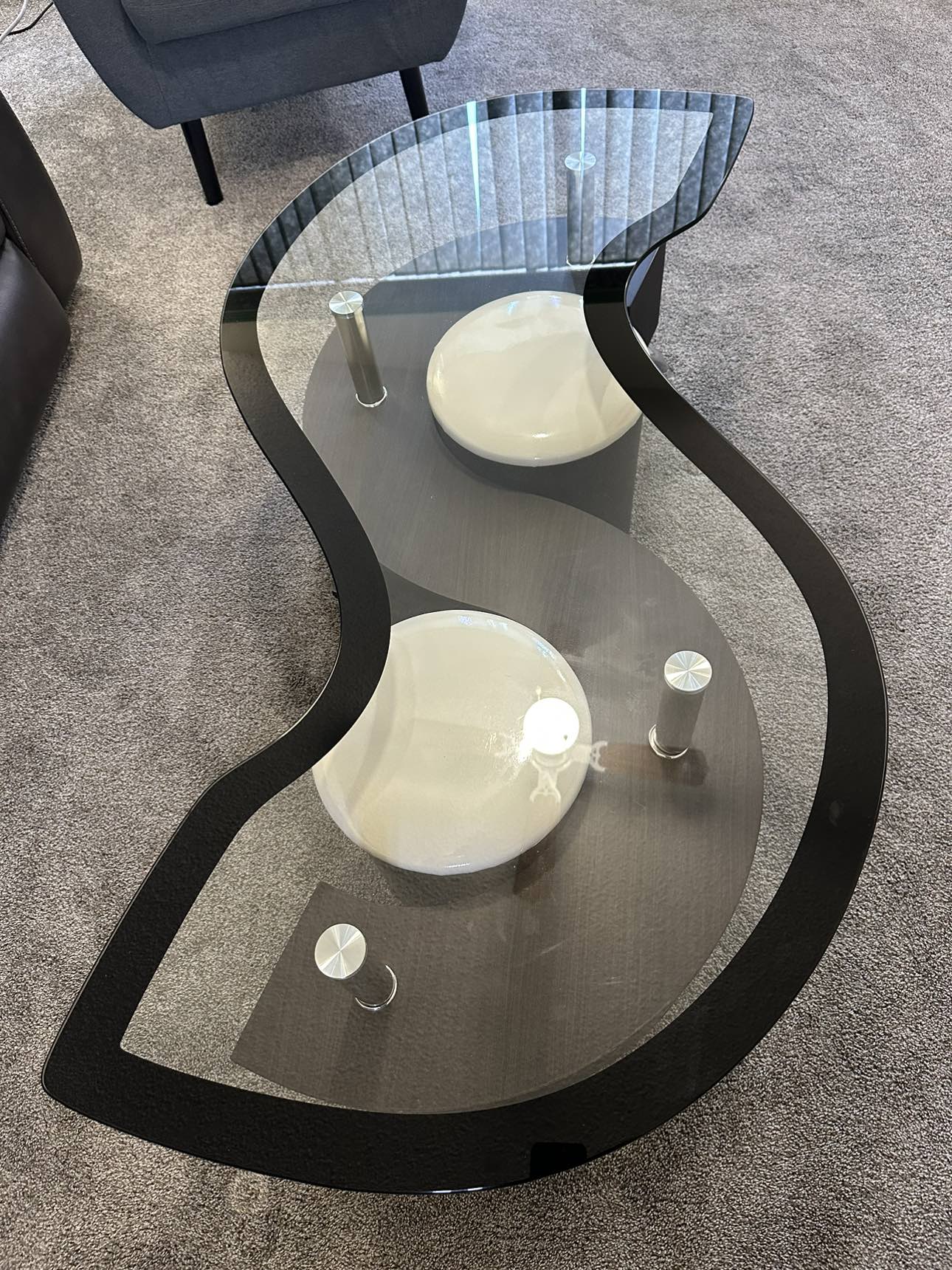 Coffee table with two ottomans - espresso - photo 2