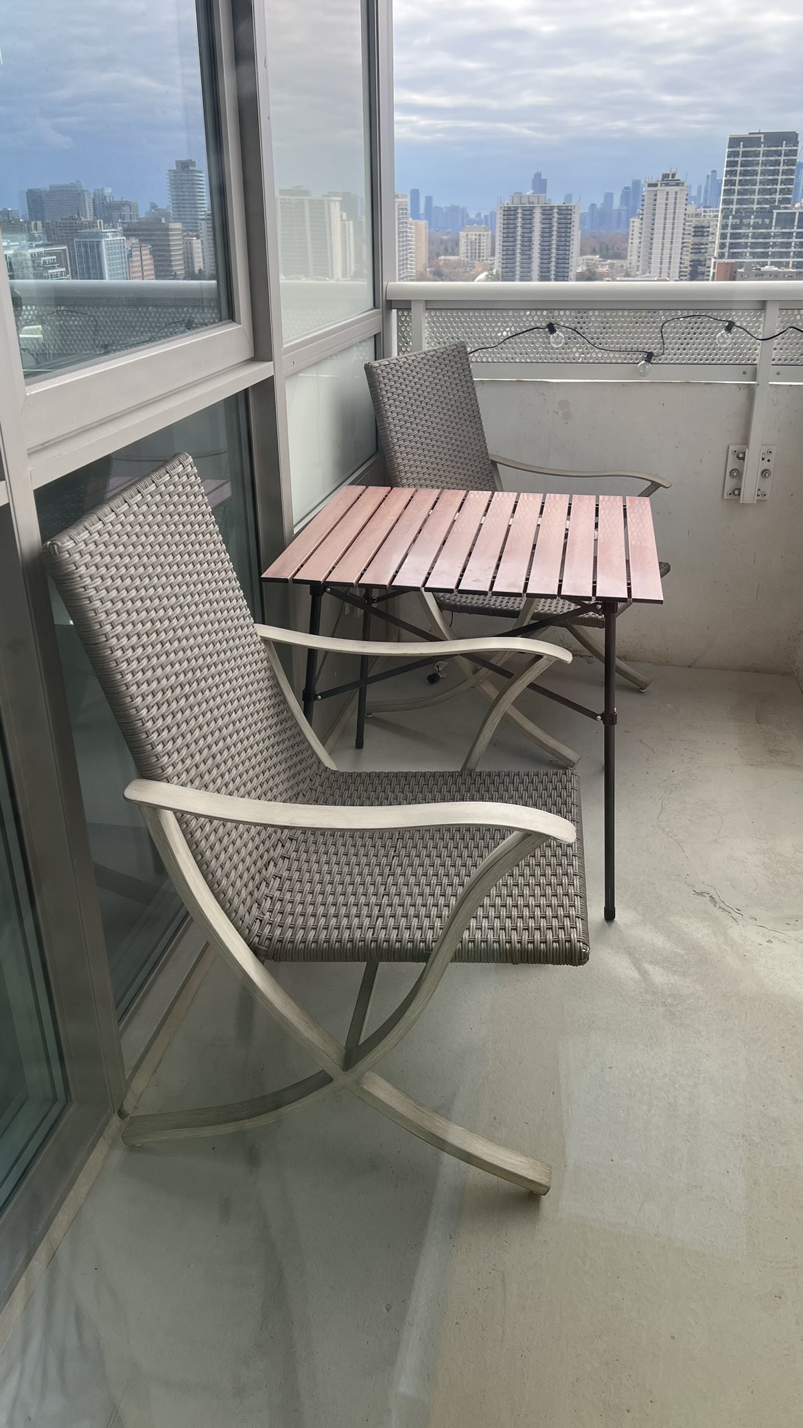 Two (2) outdoor chairs for sale (cushions included)