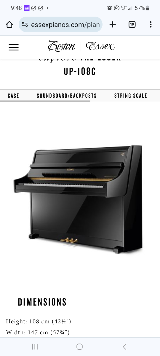 Essex upright piano thumbnail