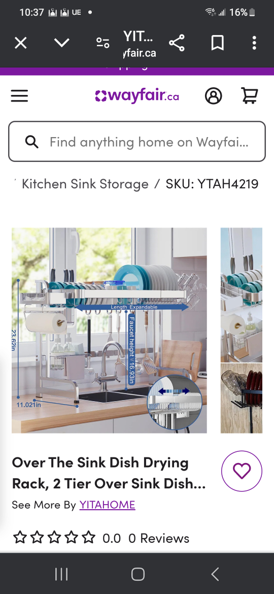 over the sink dish rack - photo 2