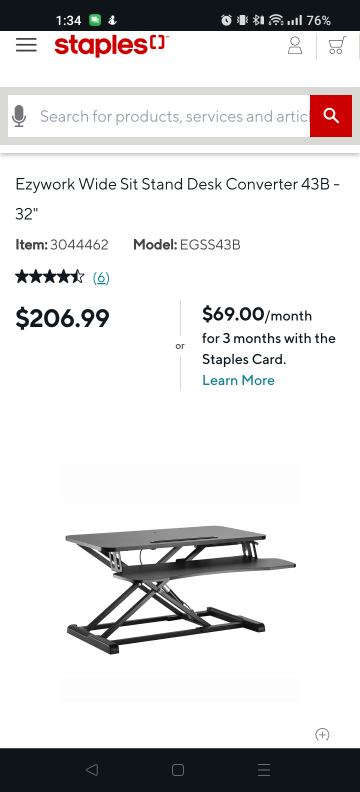 Standing Desk Converter- Wide 32"