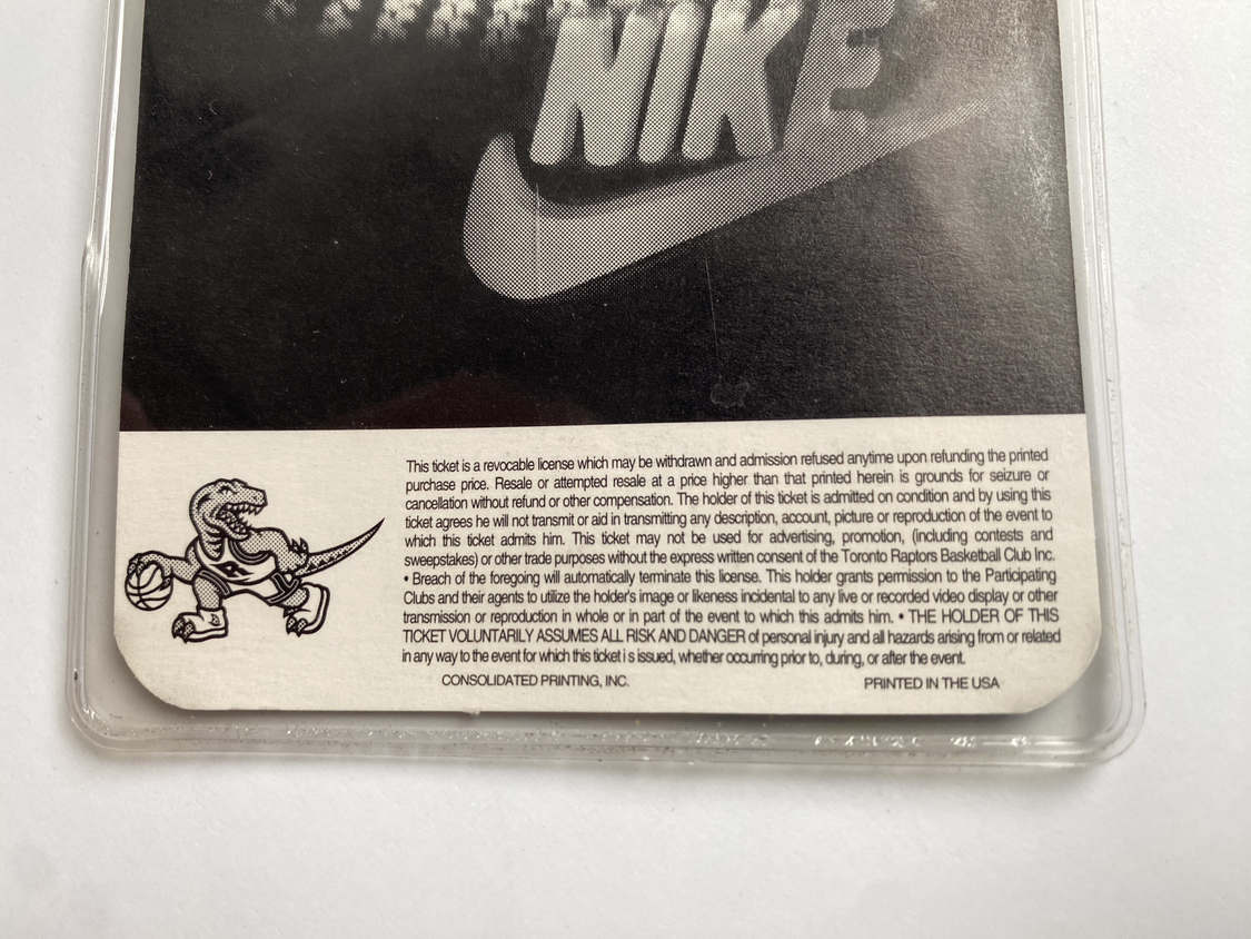 TORONTO RAPTORS First Ever Game ticket 1995 Opening Night - photo 5