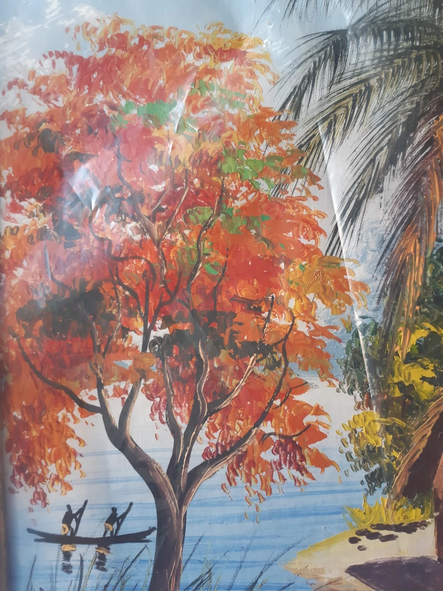 Original Vintage Framed/Signed Painting! 🌴 thumbnail