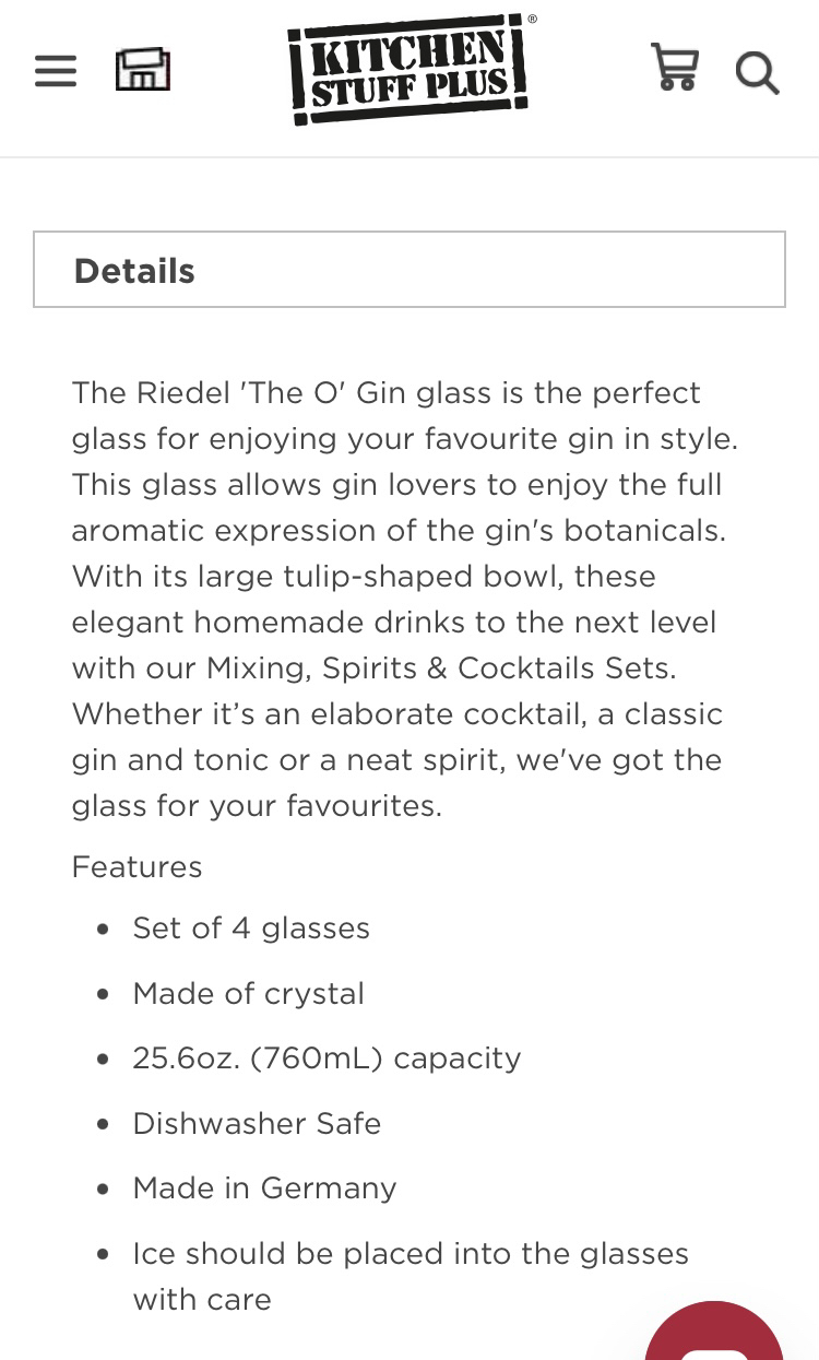 Crystal Gin Glass / Made in Germany image indicator(4)