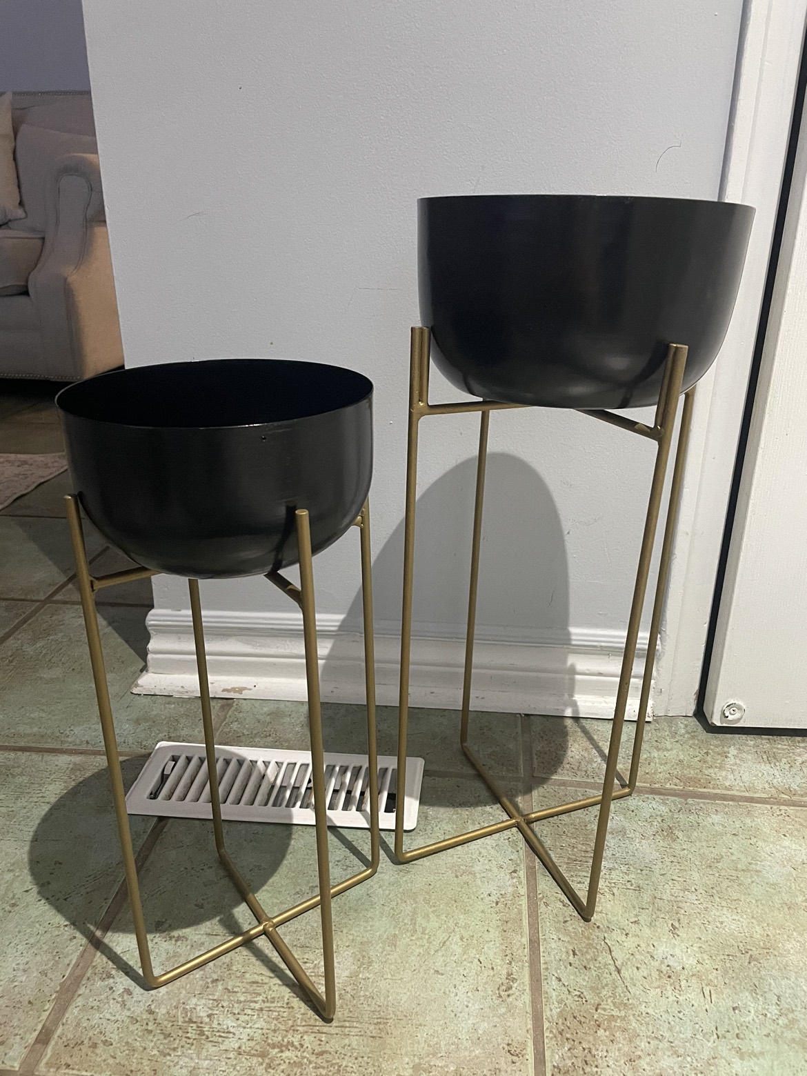 plant stands metal set