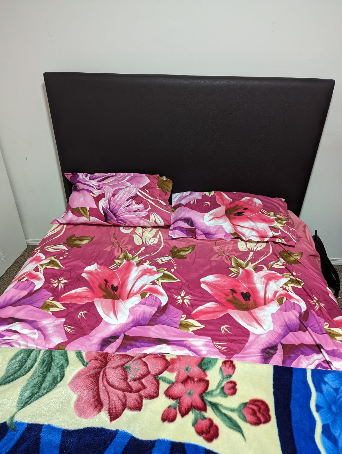 Queen bed frame and mattress