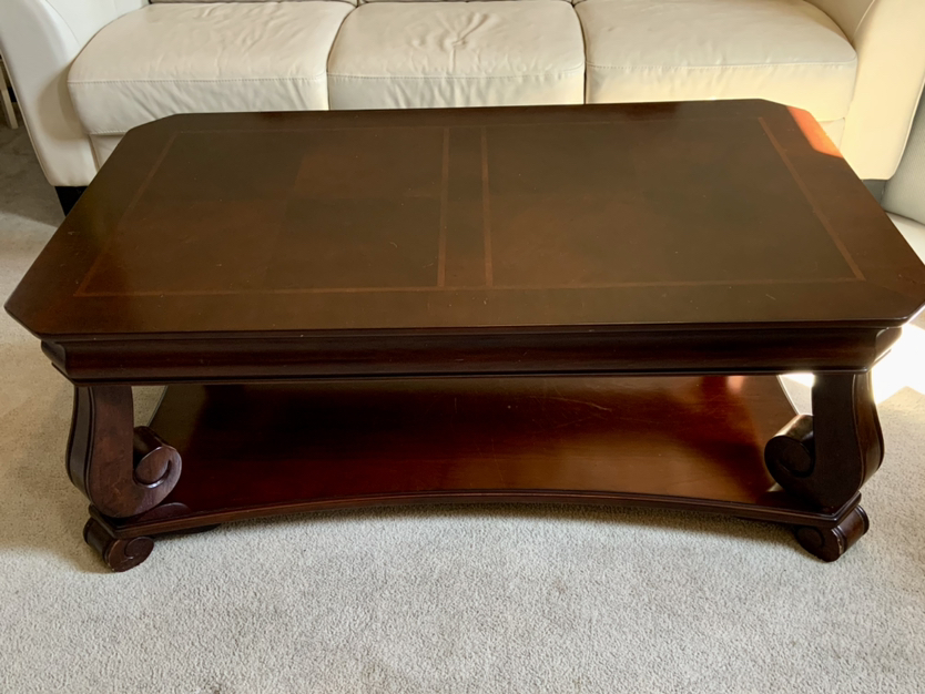 Solid wood coffee table