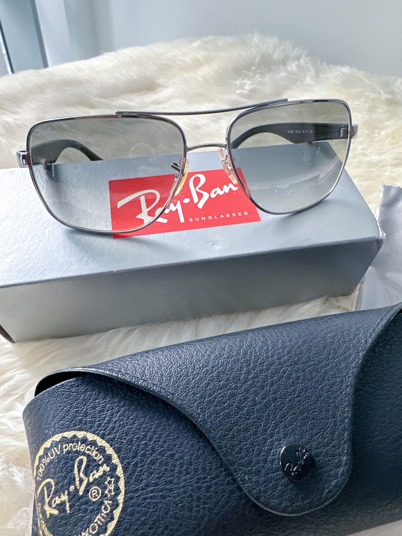 Ray-Ban Gunmetal Gray Lens 60 Unisex image indicator(7)