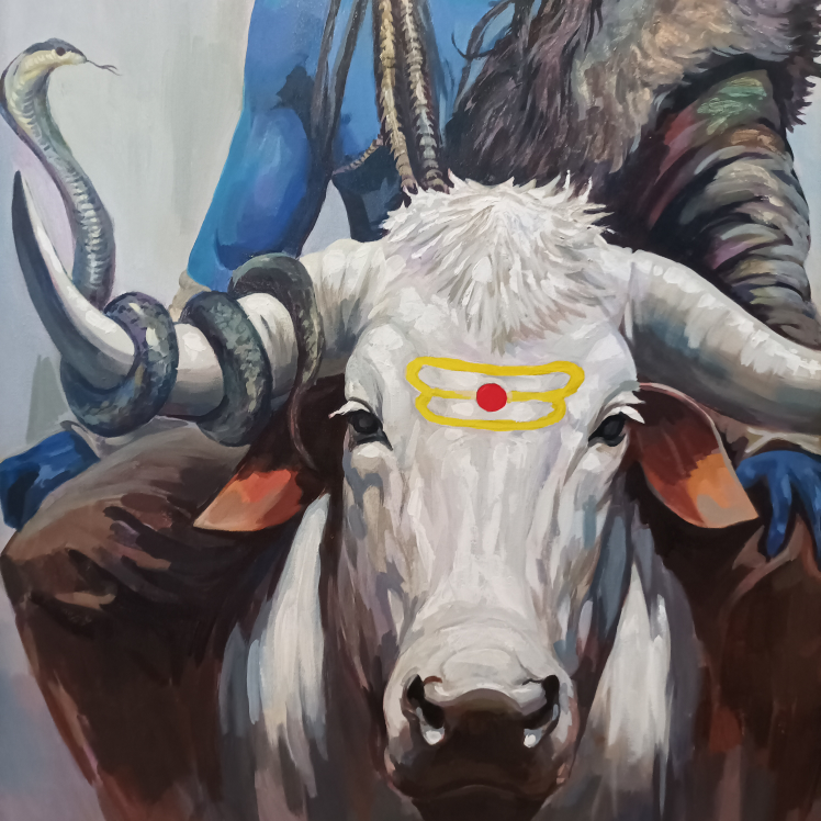 original oil painting 40 by 40 " image indicator(4)