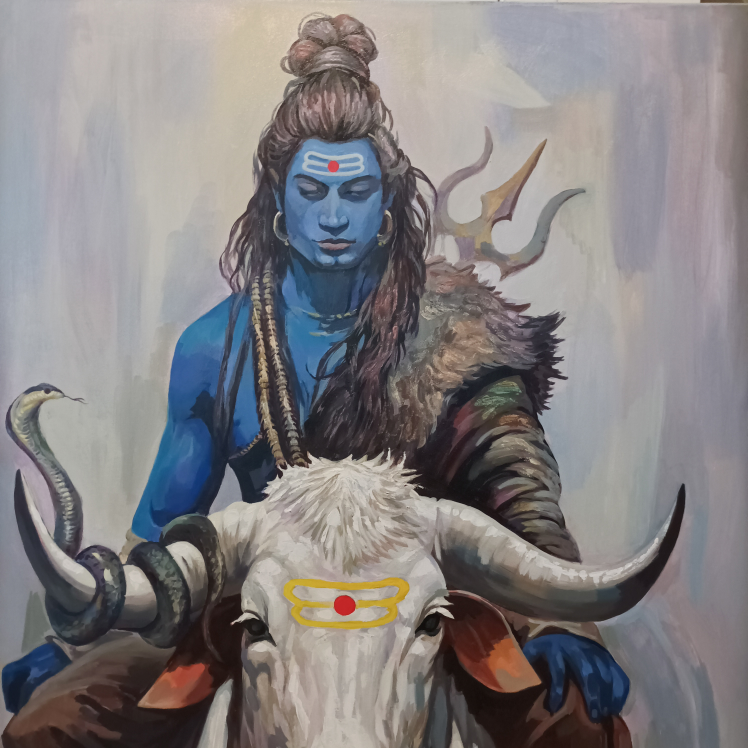 original oil painting 40 by 40 " image indicator(9)