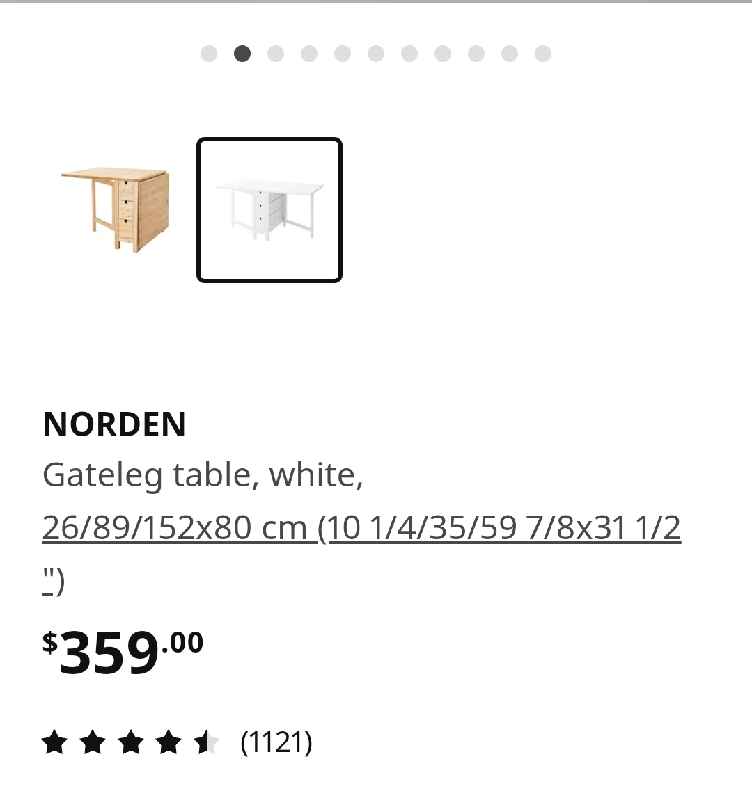 Ikea Norden Gateleg Table 🥕 - photo 3