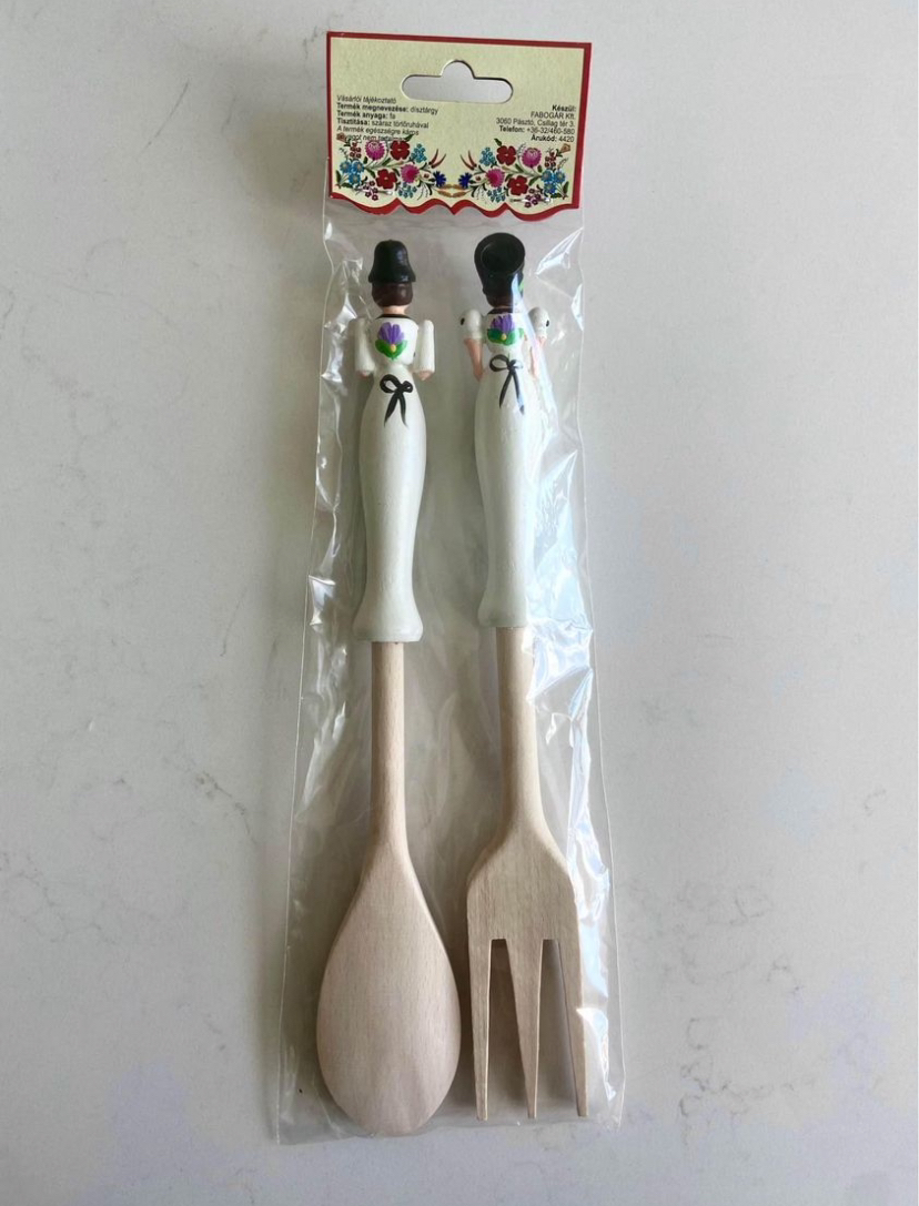 Wooden Salad Servers / Hungarian Souvenier - photo 2