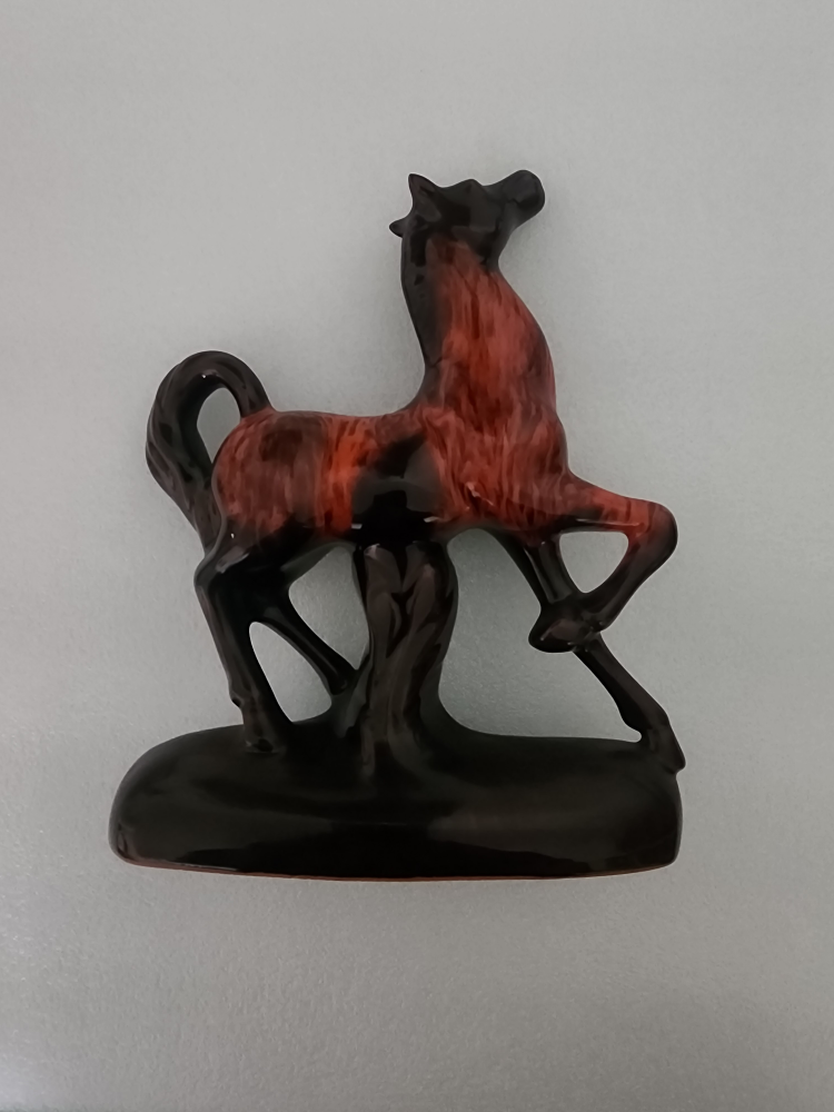 Drip Glaze Canuck Pottery Horse Figurine, Red Clay Pottery Horse - photo 2