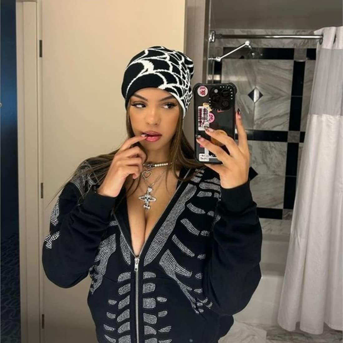 Y2k Spider Spiderman beanie image indicator(4)